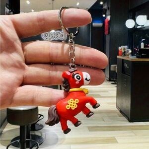2026 Lunar New Year Red Horse Keychain